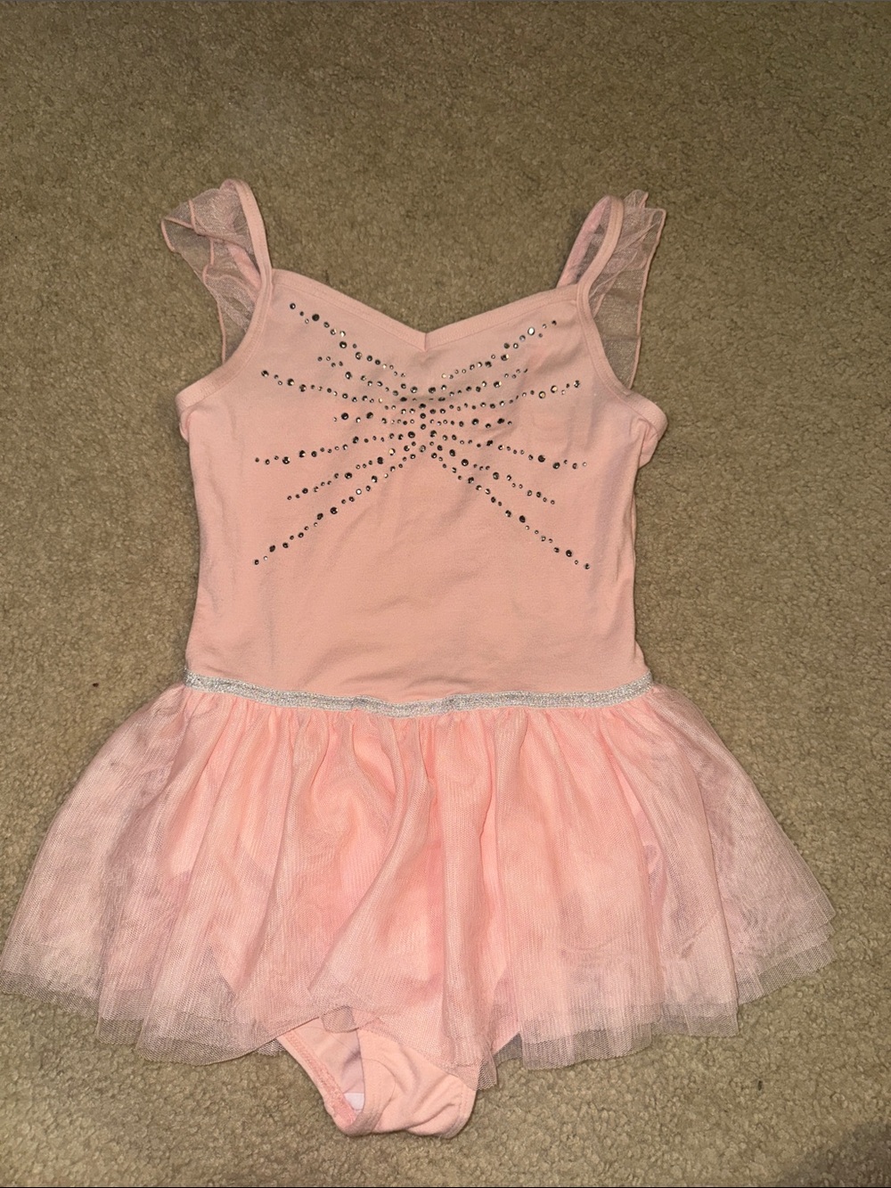 Girls Pink Sparkle Tutu Leotard Ballet Costume